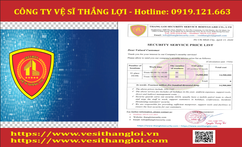 Báo giá bảo vệ giữ xe